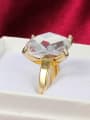 thumb Anti-allergic Square Shaped 18K Gold Plated Ring 1