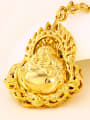 thumb Copper Alloy 24K Gold Plated Retro style Laughing Buddha Necklace 2