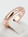 thumb Smooth Zircons Simple New Copper Ring 0