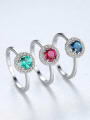 thumb Sterling silver fashion high-end multicolor  treasure ring 0