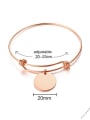 thumb Stainless Steel Minimalist Style Round Card Modeling Bangles 4