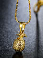 thumb Copper Alloy 23K Gold Plated Fashion Pineapple Necklace 2