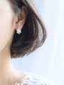 thumb Fresh Snowflake Shaped S925 Silver Drop Earrings 1