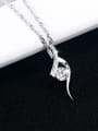 thumb Fashion Cubic Zircon Platinum Plated Necklace 3