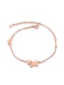thumb Simple Rose Gold Plated Titanium Anklet 0