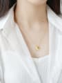 thumb Sterling silver stone pattern bump irregular pendant short necklace 2