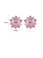 thumb 925 Sterling Silver With Rose Gold Plated Delicate Flower Stud Earrings 3