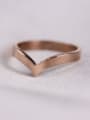 thumb Smooth Sharp Rose Gold Plated Ring 0