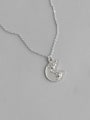 thumb 925 Sterling Silver With Platinum Plated Simplistic   Map  Geometric Necklaces 0