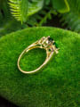 thumb Exquisite Green Round Shaped Zircon Ring 2