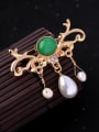 thumb Generous Artificial Pearls Alloy Brooch 2