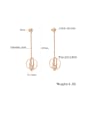 thumb Titanium With Rose Gold Plated Personality Geometric Drop Earrings 3
