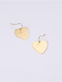 thumb Titanium With Gold Plated Simplistic Heart Chandelier Earrings 4