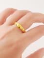thumb All-match Open Design Heart Shaped Gold Plated Copper Ring 1