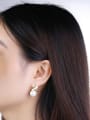 thumb 18K Gold Plated Artificial Pearl Drop Earrings 1