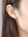 thumb Copper With 18k Gold Plated Simplistic Ball Stud Earrings 1