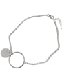 thumb 925 Sterling Silver With Glossy Simplistic Round Anklets 4
