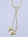 thumb Gold Plated Triangle Necklace 0