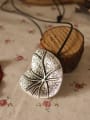 thumb Antique Silver Plated Lotus Leaf Necklace 0