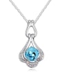 thumb Simple austrian Crystals-covered Flowery Alloy Necklace 2