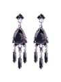thumb Retro Style Simple White Gold Plated Drop Earrings 0