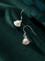 thumb 925 Sterling Silver With Artificial Pearl Simplistic Geometric Hook Earrings 2