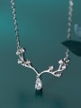 thumb 925 Sterling Silver With Platinum Plated Personality Water Drop Necklaces 3
