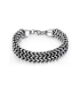 thumb Stainless Steel With Black Gun Plated Punk Chain Bracelets 0