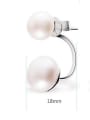 thumb Double Freshwater Pearl stud Earring 3