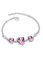 thumb Simple Heart austrian Crystals Alloy Bracelet 0