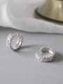 thumb 925 Sterling Silver With Silver Plated Personality Round Clip On Earrings 1