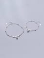 thumb 925 Sterling Silver With Silver Plated Fashion Double light bead Flower Bracelets 0
