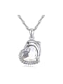 thumb Fashion Heart austrian Crystals Little Dolphin Alloy Necklace 0