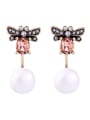 thumb Retro Bee-shape Artificial Pearls Stud Earring 0