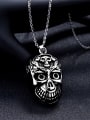thumb Personality Skull Shaped Stainless Steel Necklace 1