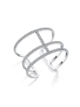 thumb Exaggerated personality micro-inlaid zircon wide bracelet 2