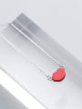 thumb Personality Red Lip Shaped Glue S925 Silver Necklace 1