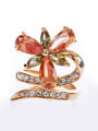 thumb Exaggerated Zirconias-studded Flower Rhinestones Copper Ring 1