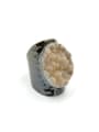 thumb Exaggerated Personalized Natural Crystal Black Opening Ring 0