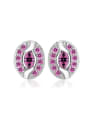 thumb Western Style Oval Shaped Stud Earrings 0