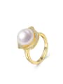 thumb Freshwater Pearl Micro-pave Zircon Ring 0