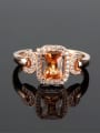 thumb S925 Silver Rose Gold Zircon Engagement Ring 2