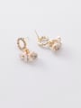 thumb Alloy With Rose Gold Plated Cute  Shell Flower Stud Earrings 1