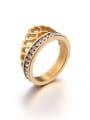 thumb Stainless Steel With 18k Gold Plated Fashion Crown Rings 0