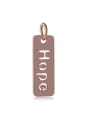 thumb Stainless Steel With Gold Plated Classic Square With Hope Word Charms 1