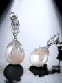thumb Copper With  Imitation Pearl Trendy Water Drop Party Drop Earrings 2