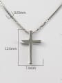 thumb Sterling Silver minimalist Mini Cross Necklace 2