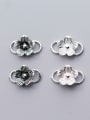 thumb 925 Sterling Silver With Silver Plated Five petals&8 buckle Connectors 0
