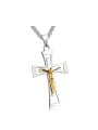 thumb Personalized Jesus Cross Pendant Titanium Necklace 0