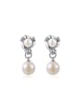 thumb Temperament Double Pearl Clip On Earrings 0
